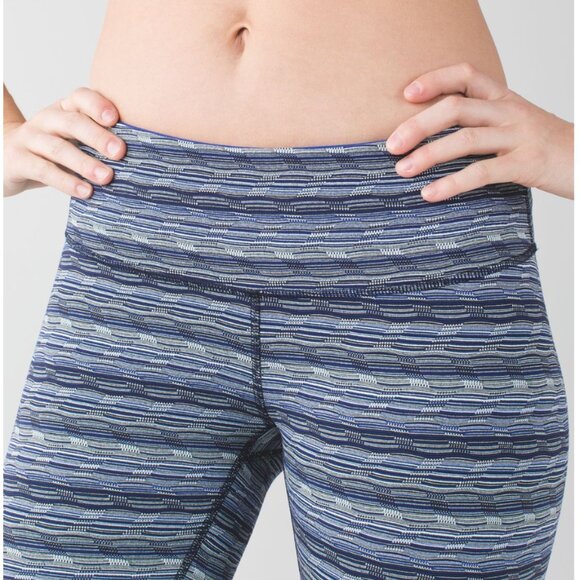 Lululemon Wunder Under Pant III Space Dye Twist Sapphire Blue Multi 6
